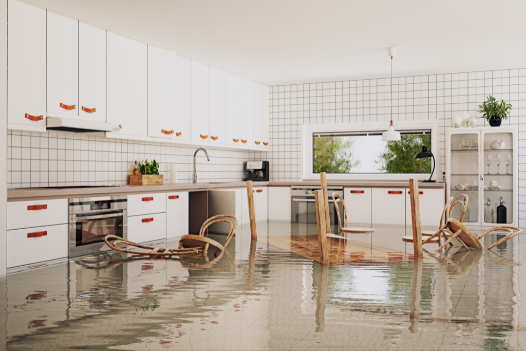 Flooded Home Kitchen